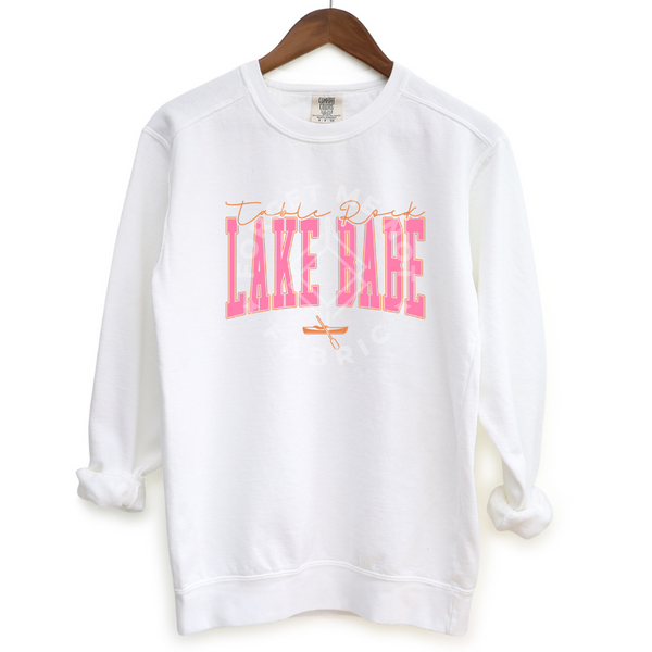 Table Rock Lake Babe, White Sweatshirt (Size Medium), Graphic Shirts