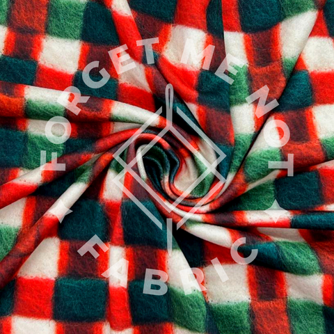 Christmas Red & Green Gingham, Mediumweight DBP Fabric