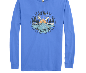 Lake Mode Branson, Blue Heather Longsleeve Shirt (Size Medium), Graphic Shirts