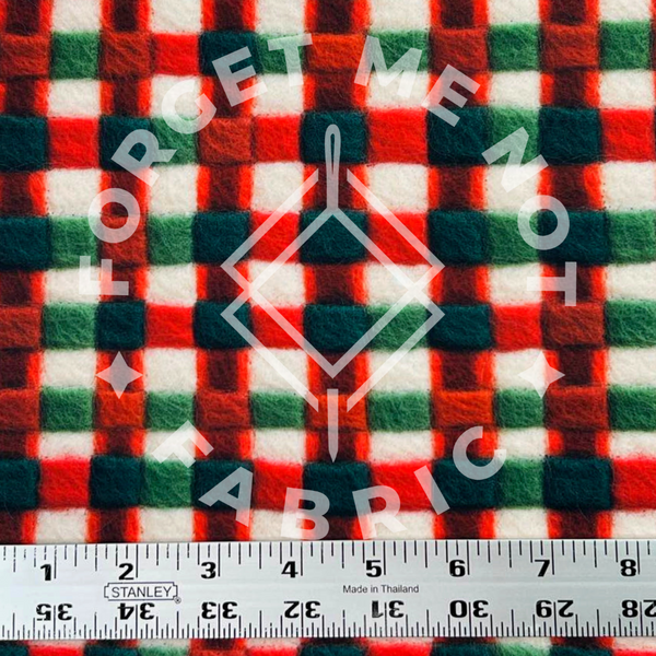 Red & Green Gingham, Heavy DBP Fabric