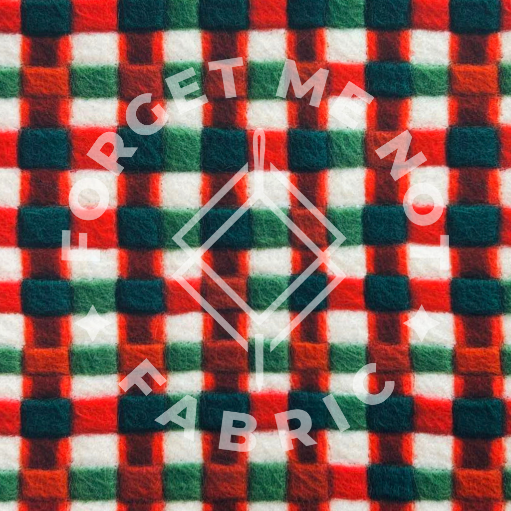 Red & Green Gingham, Heavy DBP Fabric