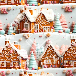 Gingerbread Village, Mediumweight DBP Fabric