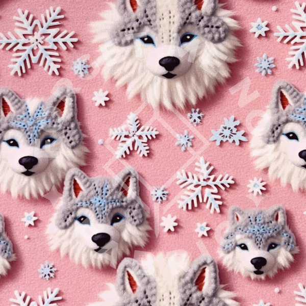 Pink Winter Wolf, DBP Butter Fabric