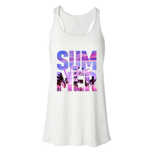 Summer Vibes, White Tank Top (Size XLarge), Graphic Shirts
