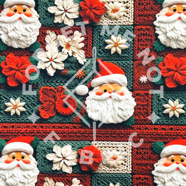 Christmas Patchwork Embroidery, Mediumweight DBP Fabric