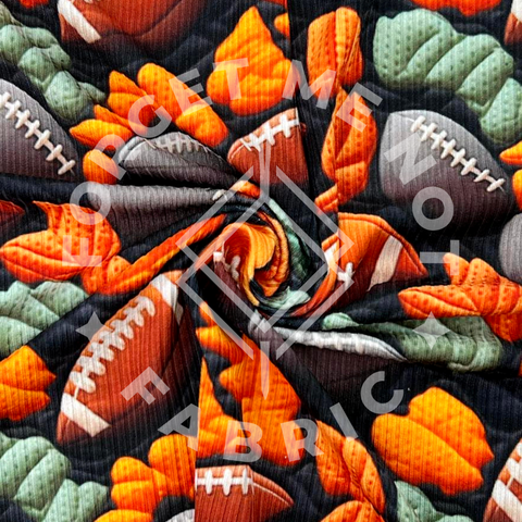 American Football Quilt, Lightweight 4x2 Rib Knit Fabric