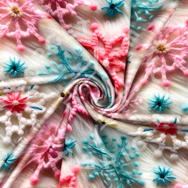 Pastel Snowflakes, Heavyweight DBP Fabric