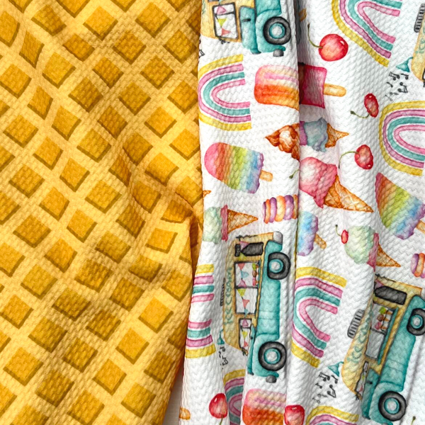 Waffle, Bullet Knit Fabric