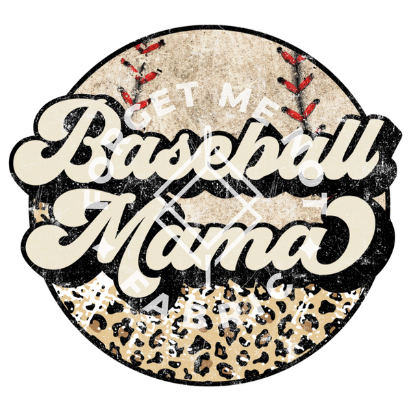 Baseball Mama, Thin Matte Clear Film Screenprints