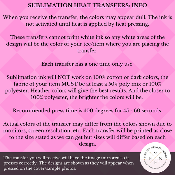 Sunkissed Sun, Sublimation Heat Transfer