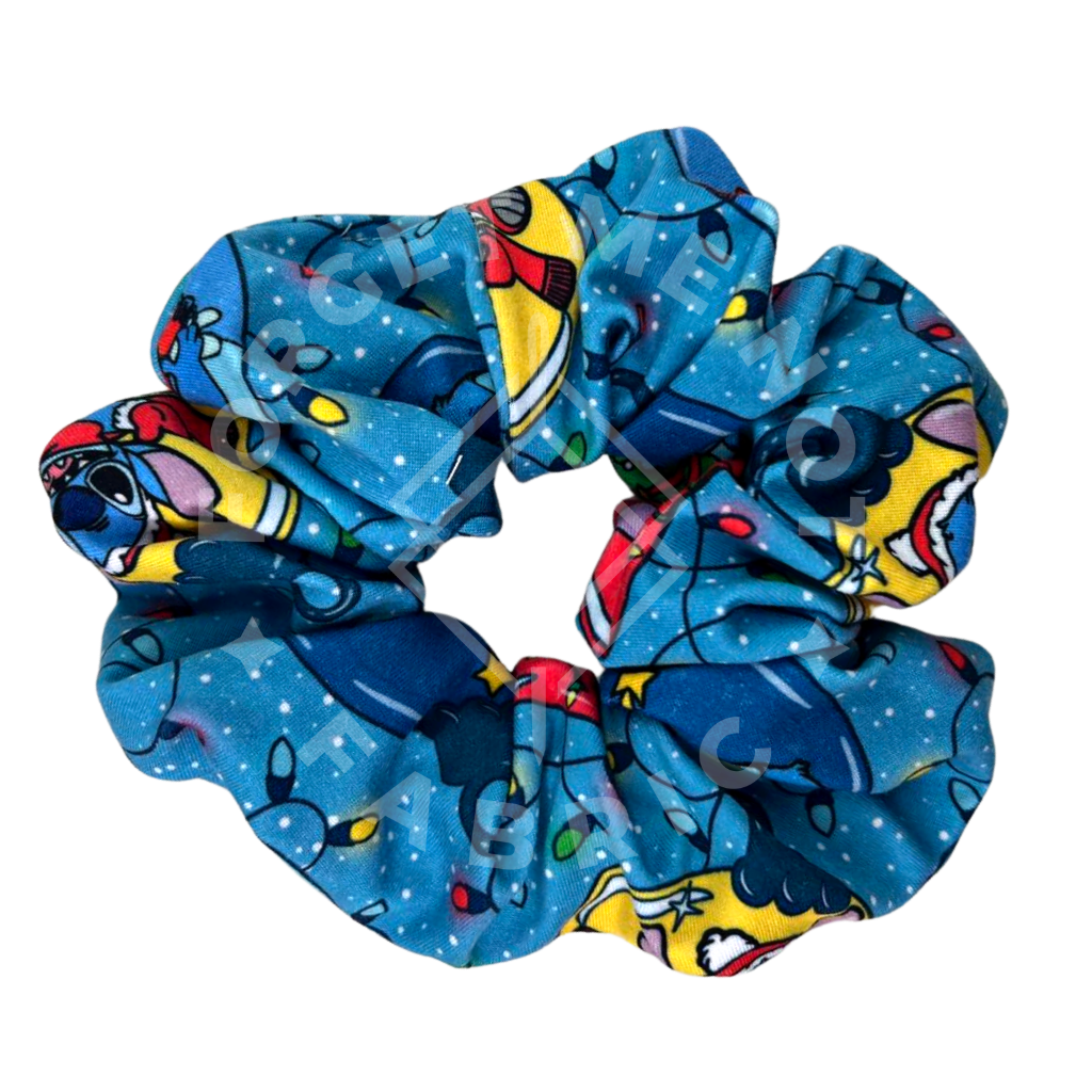 Blue Friend Stitch Ornament, DBP Scrunchie, Gift Item