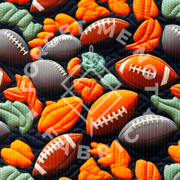 American Football Quilt, Lightweight 4x2 Rib Knit Fabric