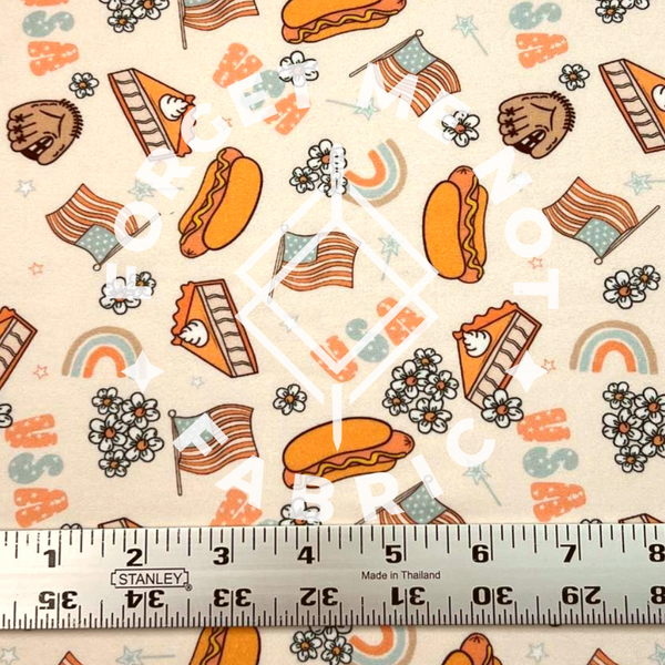 Bloom USA Hotdogs, DBP Super Soft Knit Fabric