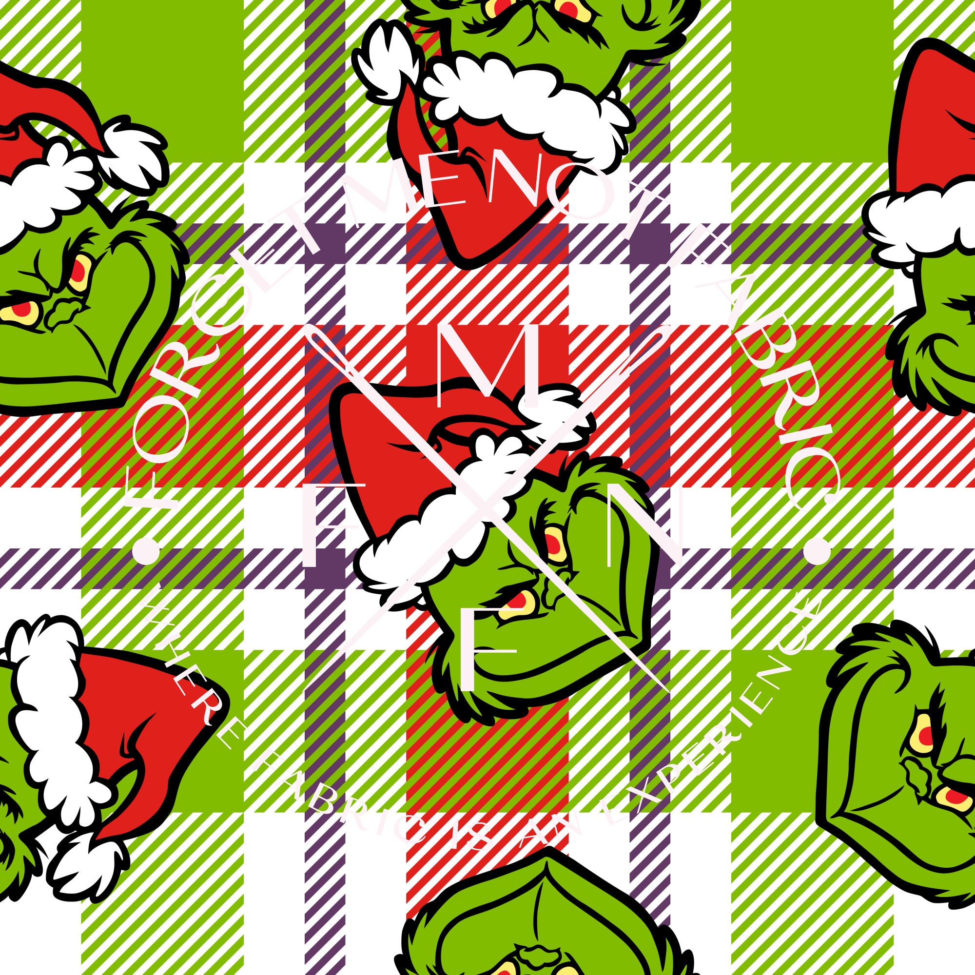 Mean Guy Christmas Bullet Fabric, Sized for Bows