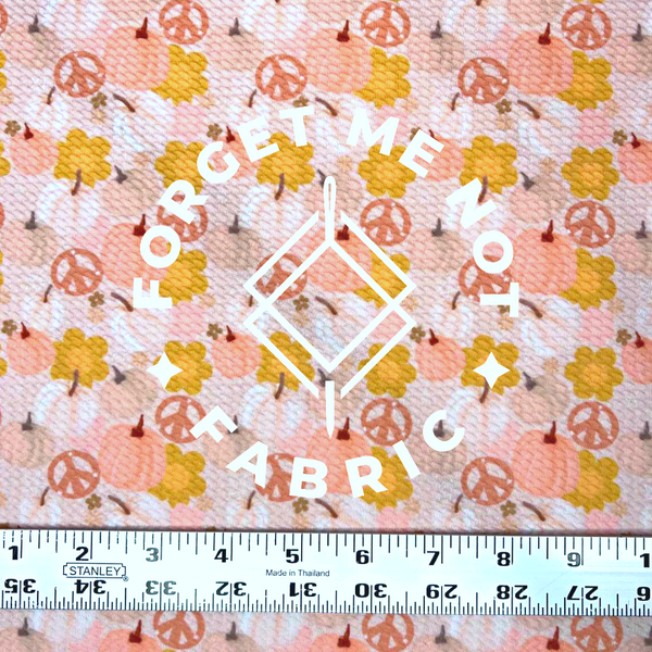 Blush Peace Signs & Florals Fall Fabric Bullet
