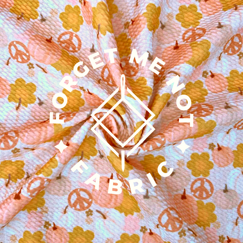 Blush Peace Signs & Florals Fall Fabric Bullet