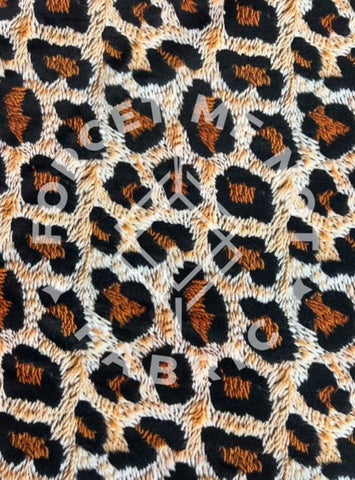 Leopard Print Faux Embroidery, DBP Fabric
