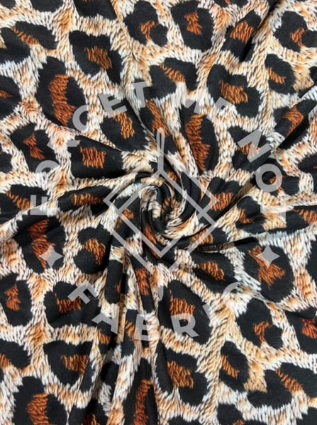 Leopard Print Faux Embroidery, DBP Fabric