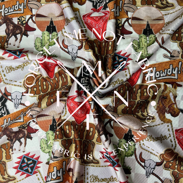 Trucker Patch Cowboy, Howdy Y'all, You Aint No Cowboy, Spandex Fabric, Scaling Options