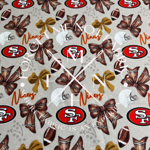 Coquette Football Sports Fabric, Choose your Fabric, Scaling Options.