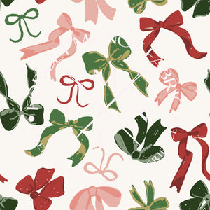 Christmas Bows Fabric, Choose your Fabric, Scaling Options.