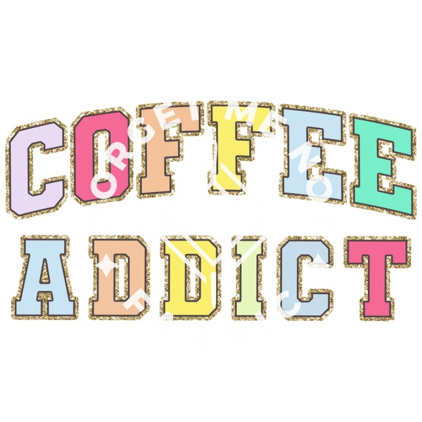 Coffee Addict, Thin Matte Clear Film Screen prints #15