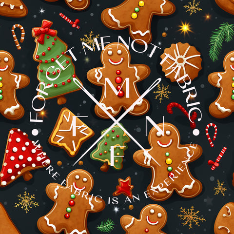 Christmas Gingerbread Fabric, Choose your Fabric, Scaling Options.