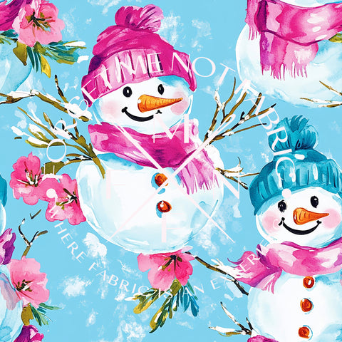 Preppy Snowman Fabric, Choose your Fabric, Scaling Options.