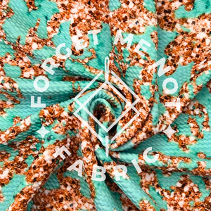 Turquoise Gold Rush, Bullet Knit Fabric