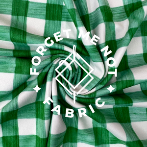 Watercolor Green Plaid DBP Fabric, Mediumweight DBP Fabric