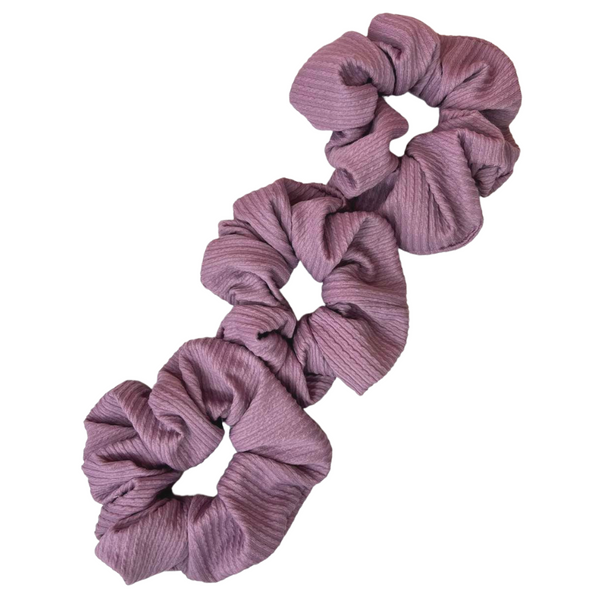 Vintage Purple Cozy Rib Knit Large Scrunchie, Soft Rib Knit Scrunchie, Hand Made in USA, Jumbo Scrunchie, Gift Item