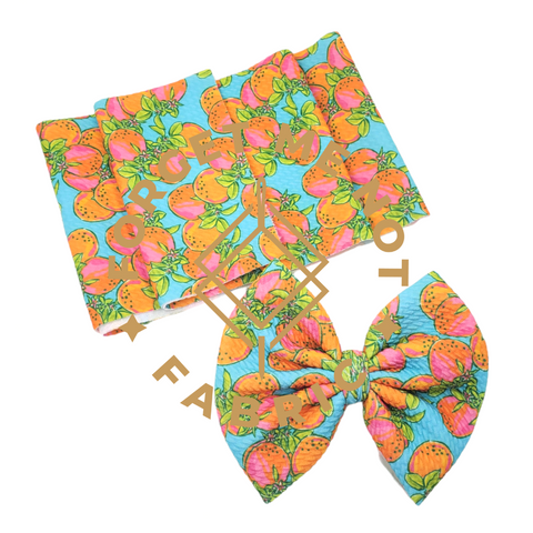 Ready To Bow Strip 5"x 60" Preppy Oranges Bow Strips, Fruity Oranges Bow Strips