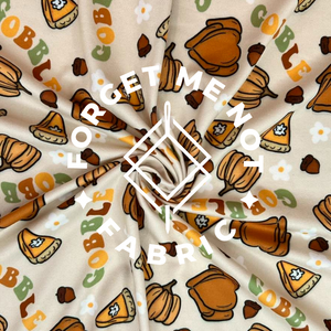 Brittany Frost Gobble Fabric, Super Soft DBP, Fall Vibes, Thanksgiving Pumpkin