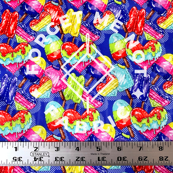 Popsicle Hearts PUL Fabric