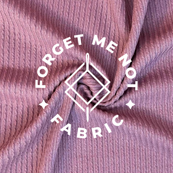 Purple Vintage Double Knit Cozy Rib Knit Fabric, Apparel Rib Knit Fabrics, Beautiful Cable Knit Pattern