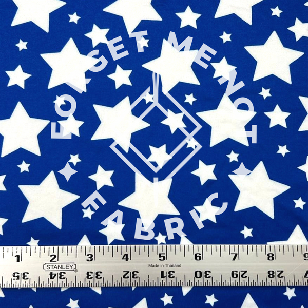 Blue and White Stars, DBP Super Soft Knit Fabric