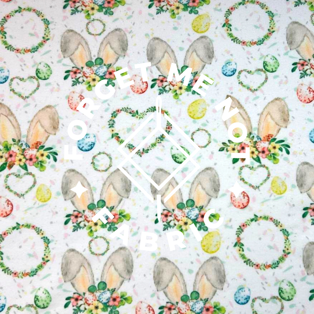 Easter Bunny Ears DBP Fabric, Super Soft Knit Fabrics, Easter Fabrics