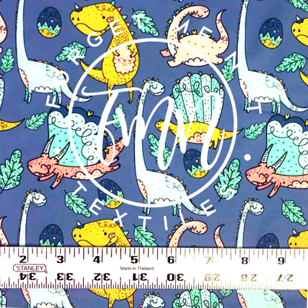 Whimsical Dinos, Mediumweight DBP Fabric
