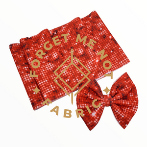 Ready To Bow Strip 5"x 60" Holiday Shimmer Red, Christmas Bow Strips