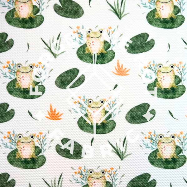 Frogs, Bullet Knit Fabric