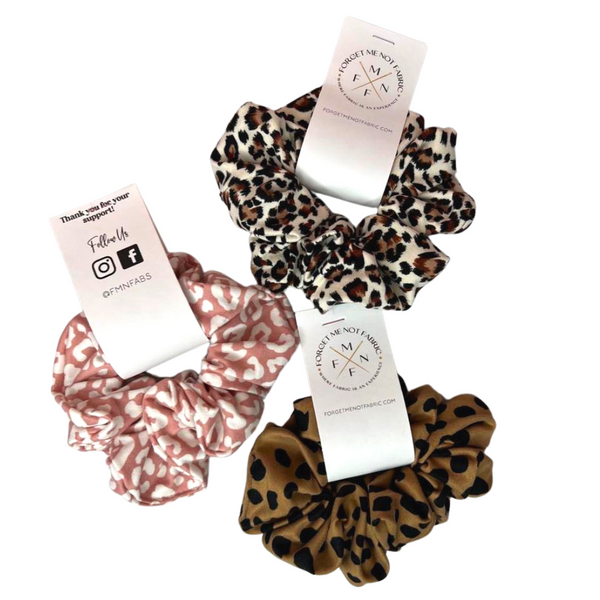 Cheetah Super Soft Butter DBP Scrunchie, Cheetah Jumbo Super Soft Knit Scrunchie, Gift Idea