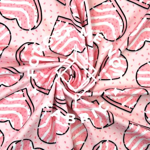 Heart Valentine Cakes, DBP Super Soft Fabric, Valentine's Day Fabric