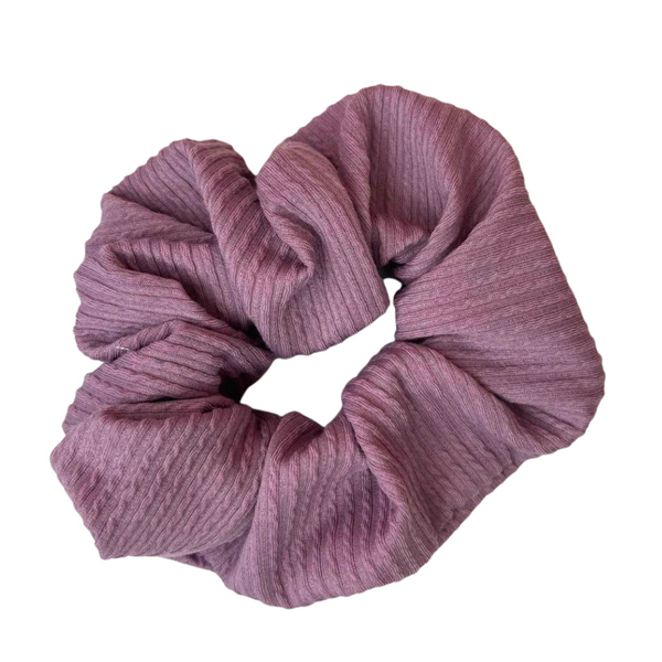 Vintage Purple Cozy Rib Knit Large Scrunchie, Soft Rib Knit Scrunchie, Hand Made in USA, Jumbo Scrunchie, Gift Item