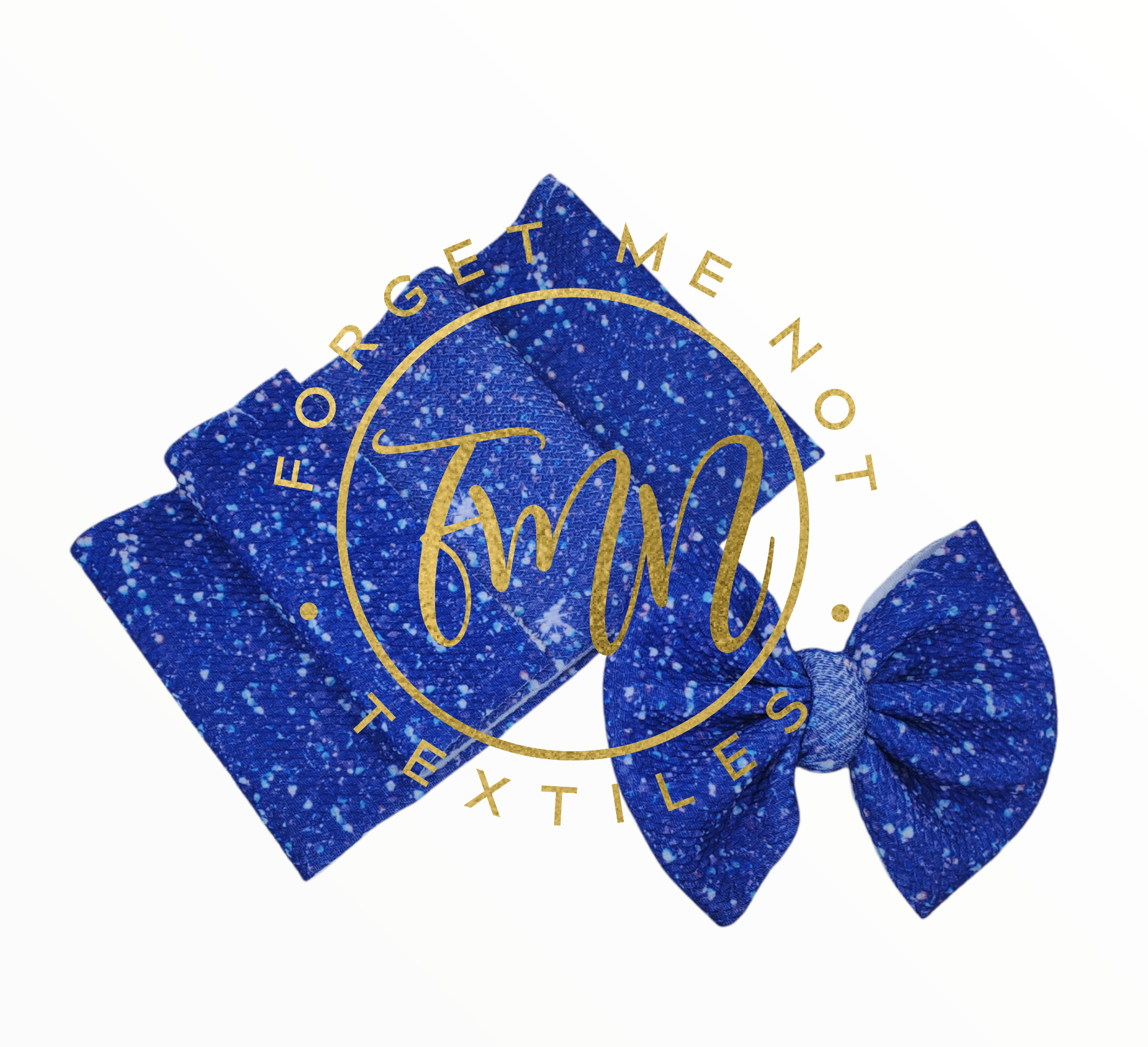 Ready To Bow Strip 5"x 60" American Blue Glitter Bullet