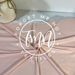 FMNF Charlotte Pink Solid Rib Knit Fabric