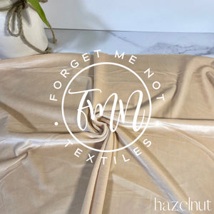 Hazelnut Buttery Soft Velvet Fabric, 4 Way Stretch Velvet