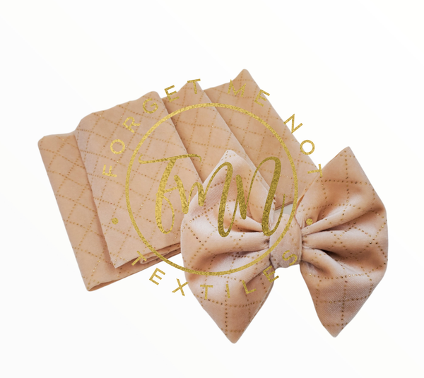 Ready To Bow Strip 5"x 60" Hazelnut Diamond Velvet