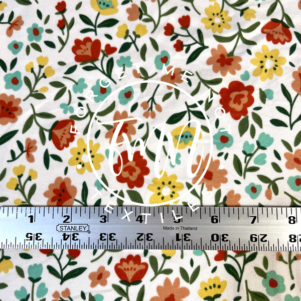 Ivory Doodle Florals, DBP Butter Fabric