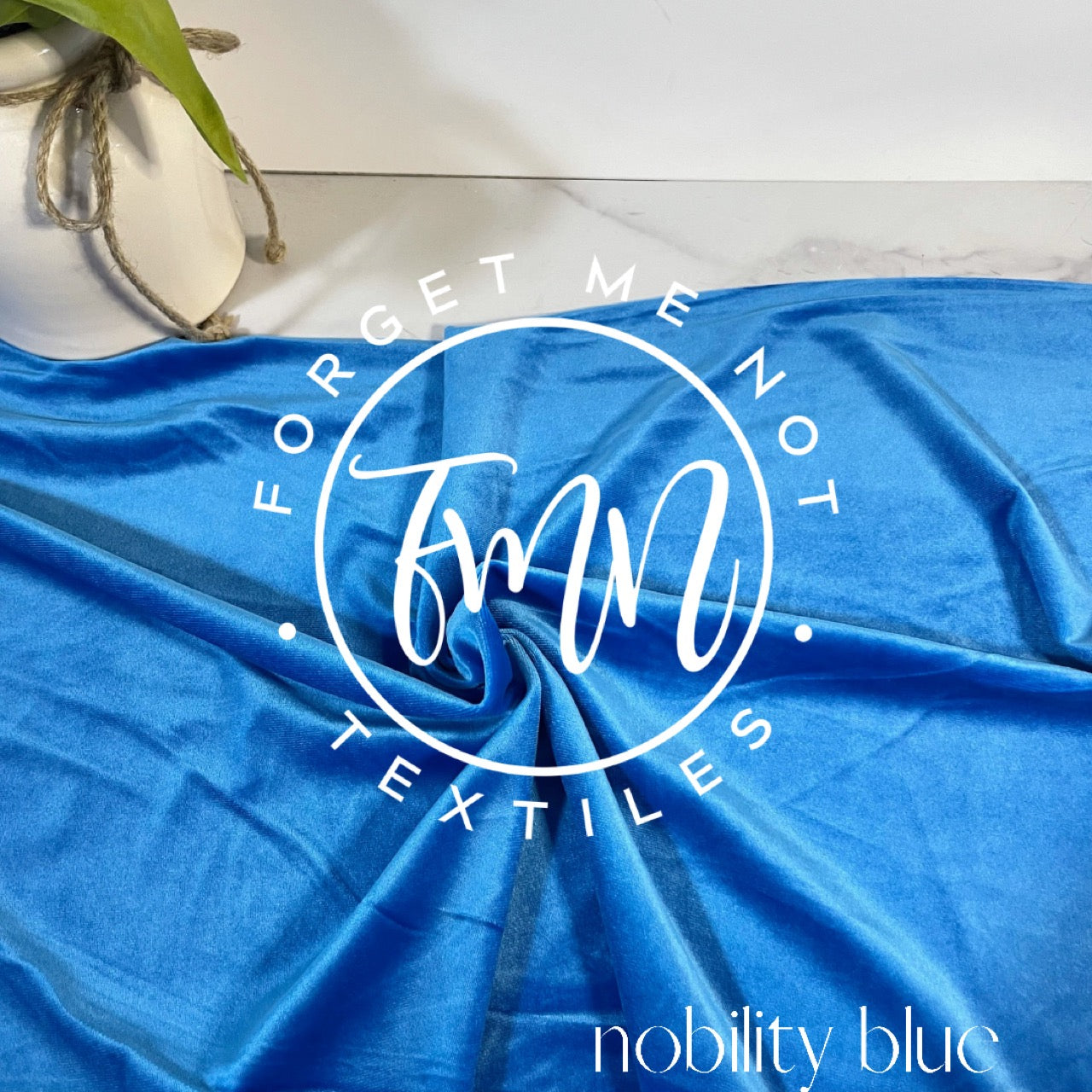 Nobility Aquamarine Blue Buttery Soft Velvet Fabric, 4 Way Stretch Velvet