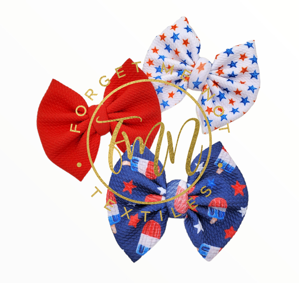 Ready To Bow Strip 5"x 60"  Patriotic Popsicles and Stars